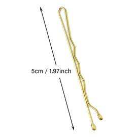 Penta Angel Hair Bobby Pins 50Pcs 2 Inch Wavy Hair Bun Styling Pin Clips Accessories for Women Girls Long Thick Thin Hair (Gold)