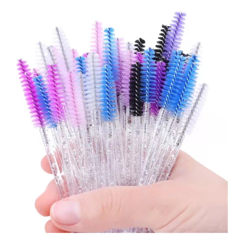 noved 600 Cepillo Desechables Glitter Para Extensión Pestañas.