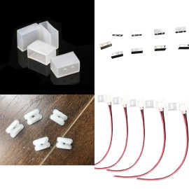 Generic Flex LED Neon Rope Light Accessory Mount / Connector/ End cap - 20 End cap (10 Pair)