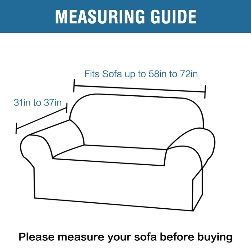 H.VERSAILTEX Stretch Velvet Loveseat Covers for 2 Cushion Couch Covers