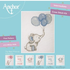 ANCHOR Häkel Kit Zebra Sweet Balloons Blue Knitting Sets