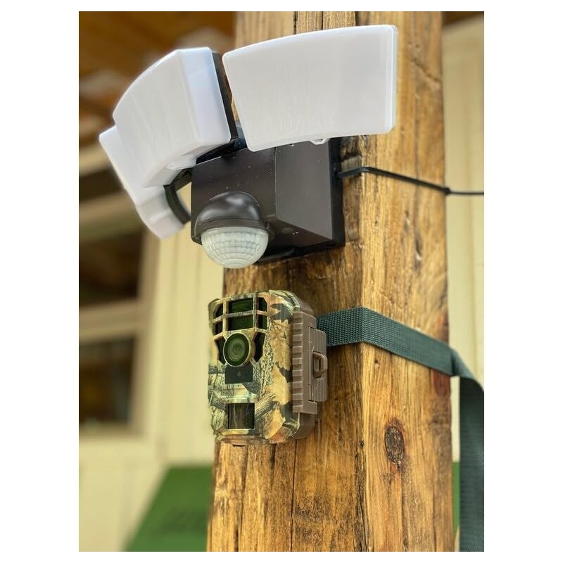 IQ America Battery Powered Indoor Outdoor Weatherproof LED Motion Security