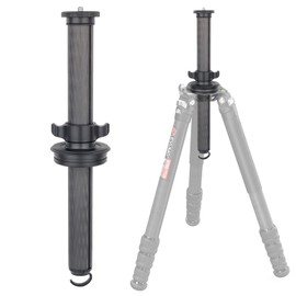 EVUMO TZ4 Tripod Center Column, 20'' Extension Ploe for XT9S Carbon Fiber Bowl Tripod, 1/4" & 3/8" Dual Specifications Mounting Screw Compatible with Tripod Ball Head, Fluid Head, Camera, Camcorder