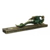 Medieval Celtic Green Dragon Roaring Incense Burner Holder Decorative Figurine