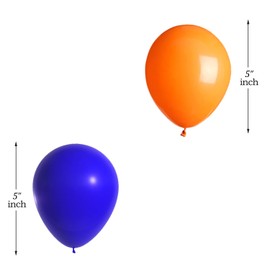 Blue and Orange Balloons 5 Inch Latex Balloons For Boys Birthday Baby Shower Company Events Wedding Bridal Shower Graduation Blue and Orange Party Decoration 30 Pack