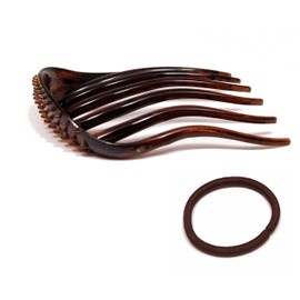 Mia Puffy Pony Hair Volumizing Styling Tool that Puffs Up the Ponytail for Women, Teens, Chignons, Stylists - Dark Brown
