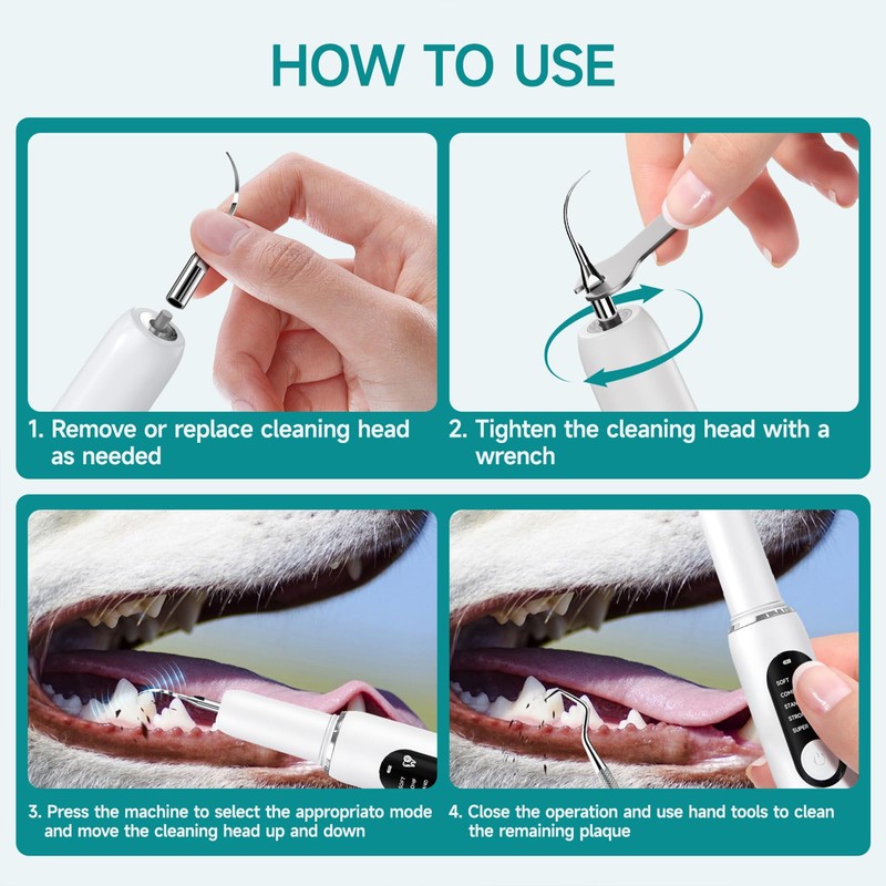 Dog Teeth Cleaning Kit Dog Plaque and Tartar Remover with