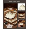 Bird Shaped Ceramic Mahjong Dice Tray,American Mahjong Dice Chip Tray