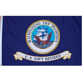 US Navy Retired 3x5 Flag NEW 3 x 5 Naval USN Banner
