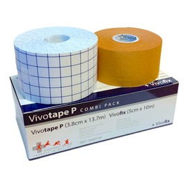 Vivomed Vivotape P Combi for Patellofemoral Pain, Tan/White 3.8cm x 13.7m