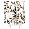 AYDSMYD Brown Black Leaf Shower Curtain for Bathroom,70x70 Inch