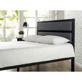 Zinus Modern Studio Upholstered Metal Headboard, Twin