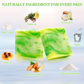 EKIVAO 3Pack Beef Tallow Soap Bar, All Natural Grass Fed Tallow Soap Unscented, Moisturizing Face & Body Wash, Handcrafted Bath Soap for Women, Men