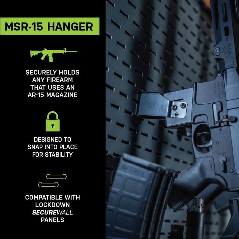 Lockdown Securewall MSR15 Hanger with Securewall Compatible Design and Simple