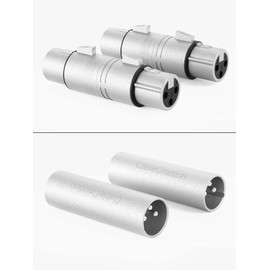 CableCreation [5-Pair XLR Female to Female & XLR Male to Male 3PIN Adapter Connector Compatible Microphone,Mixer,Silver