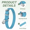 PETAXCELL Dog Collar with Bell, Pu Leather Cat Collars Pet