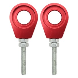 laffoonparts 2 Pcs 15mm Motorcycle Chain Adjuster Tensioner, Replacement for Lifan YX SSR 110cc 125cc Chinese Dirt Pit Bike, Replacement for Honda CRF80 2005 CRF125F 2018 (Red)