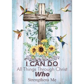 Sanjee Diamond Painting Kits for Adults, 5D DIY Christ Cross, Round Full Drill Diamond Dots Paintings Diamond Painting Gem Art Craft for Home Wall Decor, 12x16inch