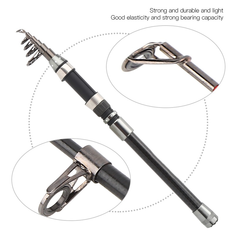 Multi Functional Telescopic Fishing Rod Portable Travel Carbon Fiber Fishing