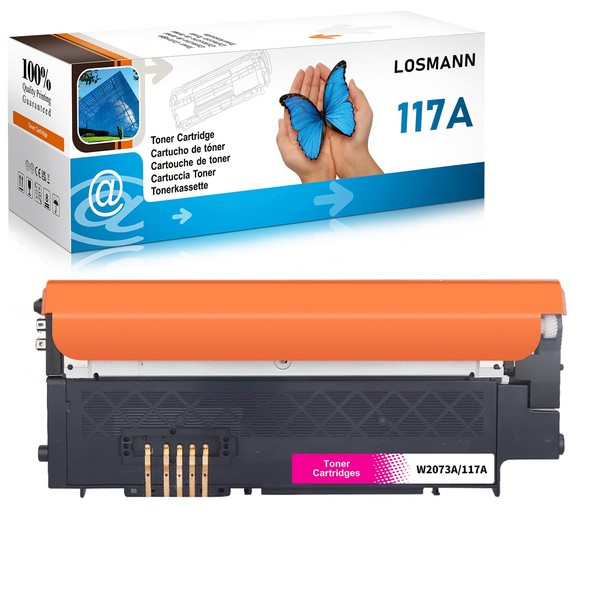 LOSMANN 117A Toner Compatible with HP 117A W2073A Toner with Chip for HP Color Laser 150 a 150 nw 150 Series MFP 170 MFP 178 nw MFP 178 nwg MFP 179 FNG MFP 179 fnw (Magenta)