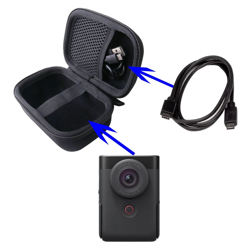 WERJIA Hard Travel Case Compatible with Canon PowerShot V10 Vlog