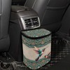 Talayituse Boho Mandala Hummingbird Print Car Trash Can, Portable Auto