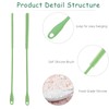 2 Pcs Silicone Straw Cleaner Brush with Hanging Ring, 6