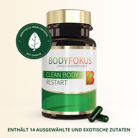 BodyFokus BodyFokus Clean Body Restart - Leber, Homocystein und Fettstoffwechsel - 60 Kapseln - made in Germany