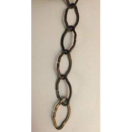 Antique Brass Gothic Chain Chandelier Chain Link Medium Duty Old Gold Color