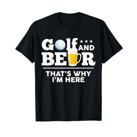 Golf and Beer Joke Dad Funny Fathers Day Drinking Birthday T-Shirt
