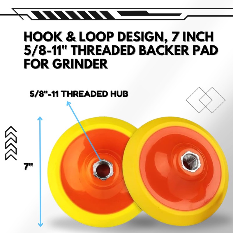 JUSTCUT 4, 5, 7, Inch Backer Pad Hook & Loop/PSA