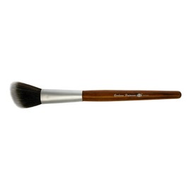 Rouge Brush "Redwood, oblique, high-tech hair, wooden handle textured brown