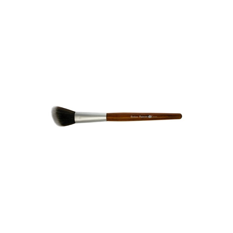 Rouge Brush "Redwood, oblique, high-tech hair, wooden handle textured brown