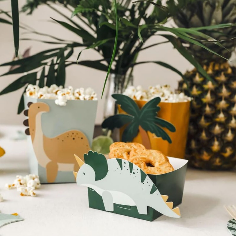 Dinosaur Party Snack Boxes Set of 6 | 4 Large