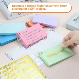240 PCS Back to School Colored Index Cards 3x5 Inch with Ring Flashcards Punched Heavy Notecards Lined Study Cards for Studying School Supplies, To Do List