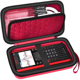 Case Compatible with Texas Instruments TI-Nspire CX II/TI Nspire CX/TI-NSPIRE CX-II T CAS/for TI-84 Plus/TI-83 Plus CE Color Graphing Calculator, Storage Holder-Red (Box Only)