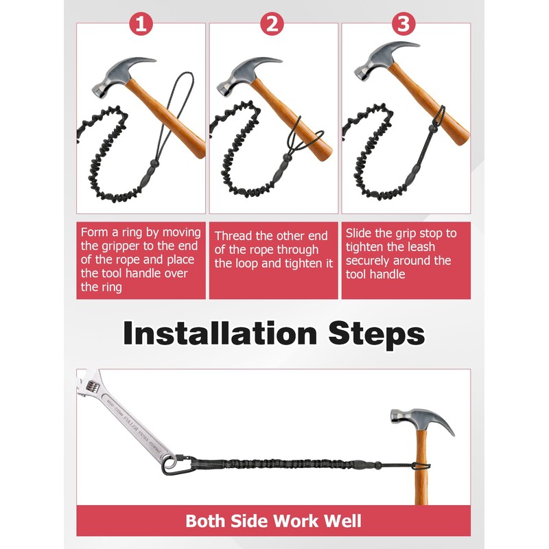 Mellbree Tool Lanyard, 2 Pack Tool Tether with Screw Lock