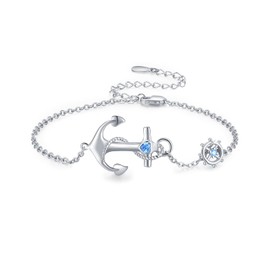 Anchor Anklet 925 Sterling Silver Anchor Anklet Nautical Anklet Sailor Jewelry Anchor Jewelry Gift for Women's Best Friend