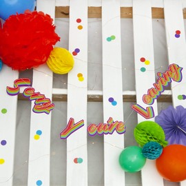 On The Wall Party Banner - Sorry You're Leaving Stitched Garland - 1.5 cm