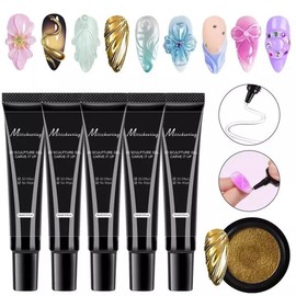 DIY Set Nail Art Gel Design Waterproof Sculpture / DIY 세트 네일아트 젤 디자인 방수 조형 조각