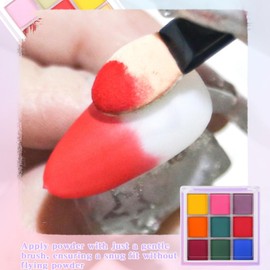 9 Colours Nail Powder Palette,DIY Pastel Chrome Nail Art Set,Nail Art Palette Powder for Women,Nail Ar/t Color Changes Pal/ette Pow/der,DIY Na/il Powd/er Solid,Colorful N/ail Pale/tte Makeup