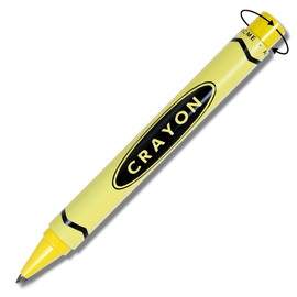 ACME Studios Crayon - Yellow Retractable Roller Ball Pen by Adrian Olabuenaga (PACME3YLRR)