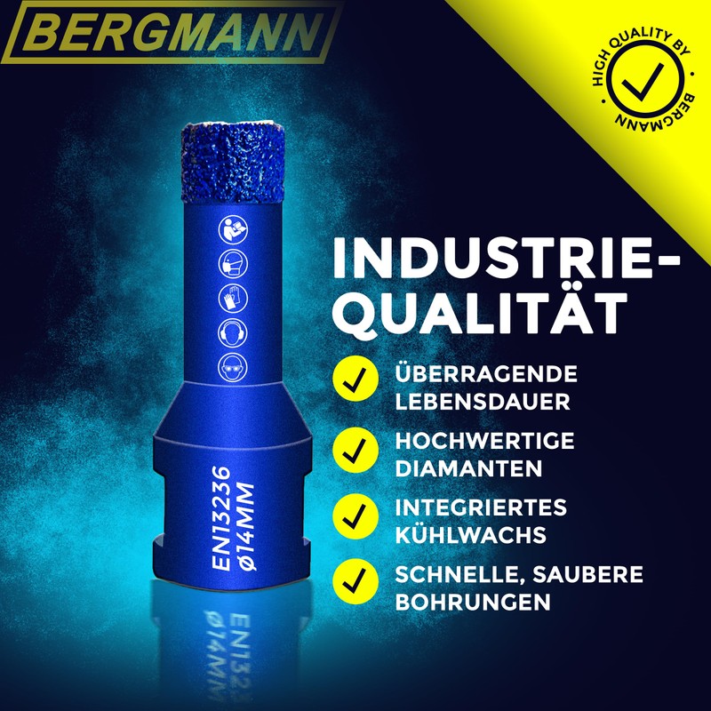 BERGMANN ® Professional Tile Drill Bit Diamond Drill Granite Flex