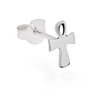 NKlaus Single Egyptian Ankh Stud Earrings 925 Silver 8 x