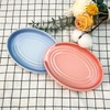 LIHOOOOM Ceramic Spoon Rest for Kitchen Counter, 6" Modern Pink