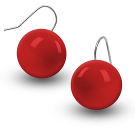 Soul-Cats 1 Pair of Acrylic Ball Earrings for Women Girls in Various Colours, Acrylic