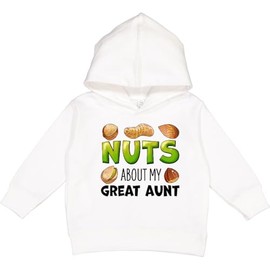inktastic Nuts About My Great Aunt Peanut, Almond, Pistachio Toddler Hoodie 2T White 39f29