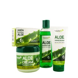 TABAIBA Aloe Vera Pack Travel Bag Set Bath and Body Care Cosmetics Natural Aloe Vera Tabaibaloe