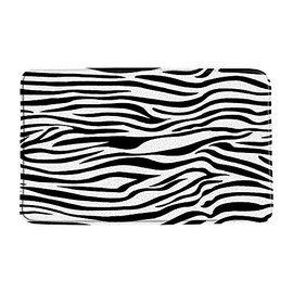 GCTNBJL Zebra Print Bath Mat Abstract Geometry Black White Stripes Wildlife Safari Animal Zebra Skin Creative Bathroom Decor Memory Foam Kitchen Floor Rugs,17.8X 29.5 Inch