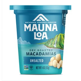 Mauna Loa Premium Natural Roasted Macadamia Nuts, Unsalted Flavor, 4 Oz